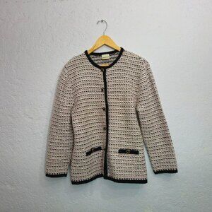 Eastex pink and black tweed blazer